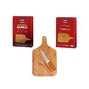 Conjunto Churrasco 3 Peças Bamboo
