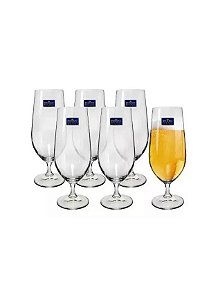 6 Taça de Cristal 395mL Bohemia Cerveja