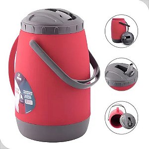 Garrafa Térmica 2,5L Tereré Soprano Vermelha
