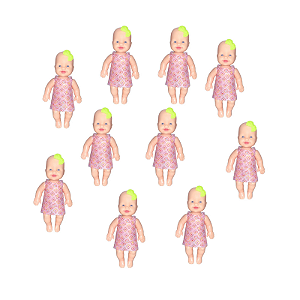 Kit 10 Bonecas Fru Fru de Plástico