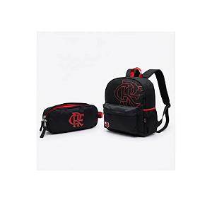 Kit Mochila de Costas e Estojo Flamengo