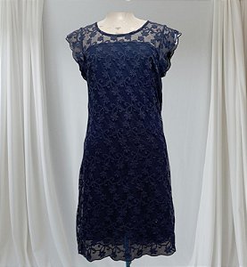 Vestido azul marinho 💙 renda Tam M