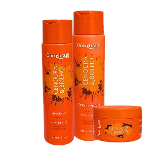 Cenoura e Brilho - Shampoo + Condicionador + Máscara - Rico em vitaminas A, C e Betacaroteno