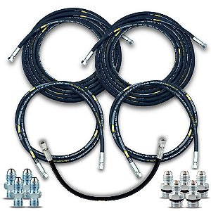 KIT Mangueira Prensadas Suspensao a Ar Trama De Aço 8mm/10mm