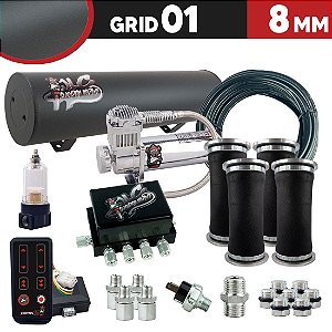 GRID 01 - 8MM CILINDRO 9L ALUMINIO PRETO