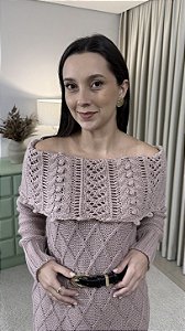 Blusa Tricô Ombro a Ombro - Rose