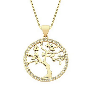 COLAR ÁRVORE DA VIDA BANHADA A OURO