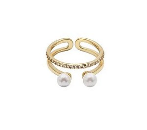 ANEL COM DUAS PÉROLAS