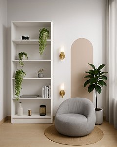 Armário Estante Organizador 5 Prateleiras Multiuso 91,2cm Branco Cód.305PR912