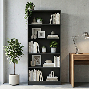 Armário Organizador 5 Prateleiras Multiuso 91,2cm Preto Cód.305PR912