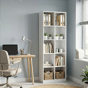 Armário Colmeia Com 10 Nichos Multiuso Estante Organizador Branco Cód.310