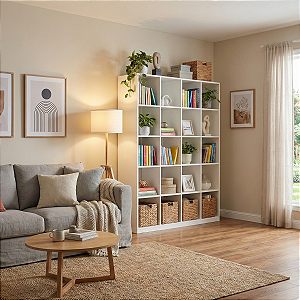 Armário Colmeia Organizador Livreiro 20 Nichos Multiuso Branco Cód.320