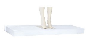 Base Tablado Para Manequim Sem Haste Expositor 1 Metro Branco Cód.403