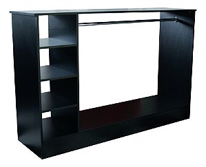 Balcão Arara Com Cabideiro Expositor 1,50m Cor Preto Cód.406