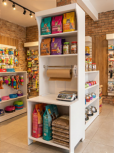 Pet Box Balcão Balança Prateleiras Expositor Branco Cód.502