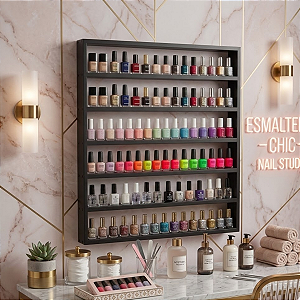Nicho Multiuso Organizador Expositor de Coleções e Esmaltes Preto Cód.1203
