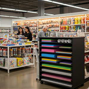 Porta Cartolinas Eva Color Set A1 Armário Papelaria Preto Cód.301