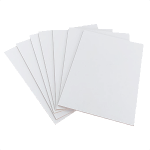 Kit 15 Placas Quadro Chapa MDF 3mm 15x21cm Para Artesanato Branco Cód.1205