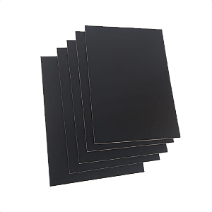 Kit 15 Placas Quadro Chapa MDF 3mm 15x21cm Para Artesanato Preto Cód.1205