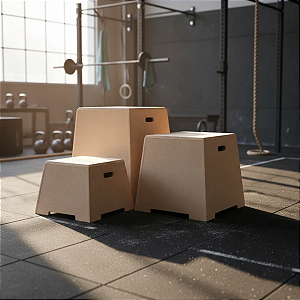 Kit Caixa Para Salto Pliométrica Crossfit Step 30 - 45 - 60 Cód.1201