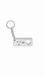 100 Chaveiros Mdf 3mm CRUZ = CORAÇÃO Vazado Branco Cód.1406
