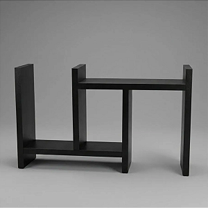 Nicho Organizador De Mesa Extensível Em Mdf Preto Cód.833
