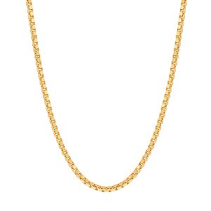 Cordão Banhado A Ouro 18K Fio Veneziana 50Cm