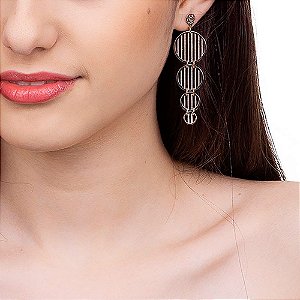 Maxi brinco formato círculos