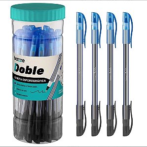 Caneta Doble Azul e Preto 1.0- Bazze