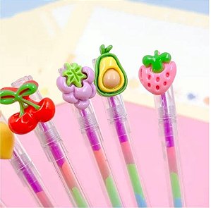 Caneta Fofa Frutinhas color UND