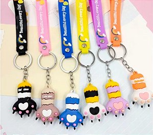 Chaveiro Emborrachado patinhas c/ garras-Und