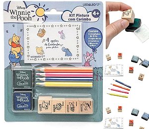Kit Pintura com carimbo Ursinho POOH- LEO LEO