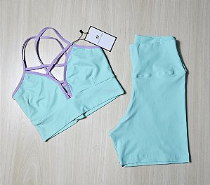 Conjunto de Short Supplex Liso - M (com top modelo Foco)