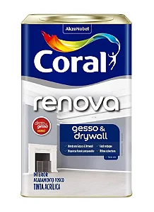 TINTA ACRÍLICO PREMIUM RENOVA GESSO DRYWALL ACABEMNTO FOSCO 18 L- CORAL