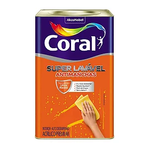 TINTA NOVO SUPER LAVAVEL ANTIMANCHAS BRANCO  18 Lts  CORAL