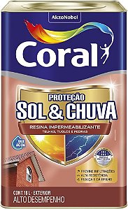 PROTEÇÃO SOL & CHUVA RESINA IMPERMEABILIZANTE CERÂMICA TELHA 18L - CORAL