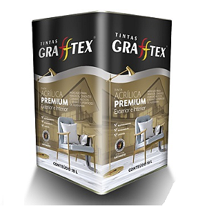 TINTA ACRÍLICA PREMIUM ACETINADA 18L - GRAFFTEX