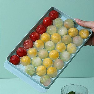 Forma De Gelo Redondo Bola Esfera Com Tampa
