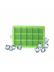 BANDEJA DE GELO PARA GELADEIRA, COR VERDE, 24 CUBOS SILICONE