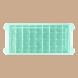 BANDEJA DE GELO PARA GELADEIRA, AZUL, SILICONE, 36 CUBOS
