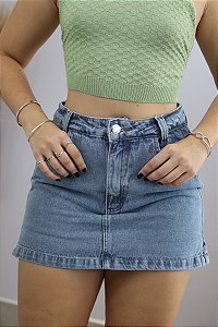 Short Saia Jeans Lav.Média Morrice Slim