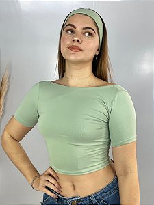 Cropped Poliamida Verde Francine