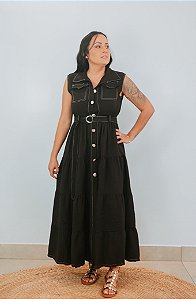Vestido Longo Preto Ibize