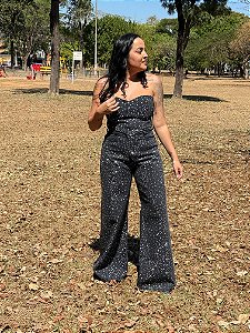 Conjunto Jeans Estonado Strass Dama