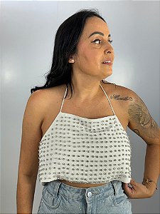 Blusa Brilho Style  Branca