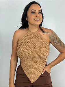 Blusa Tricot Nude Lenço