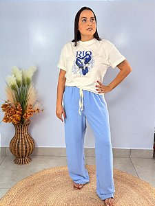 Calça Duna Azul Faixa