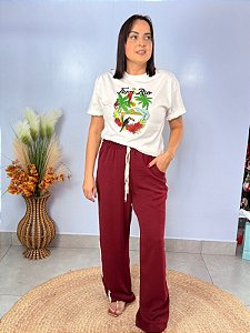 Calça Duna Vinho Faixa