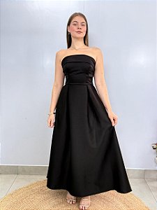 Vestido Longo Preto Realeza