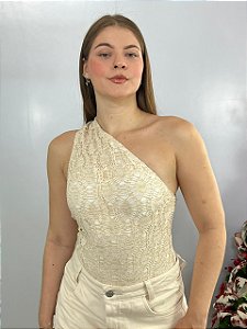 Body Rendado Manga Nula Off